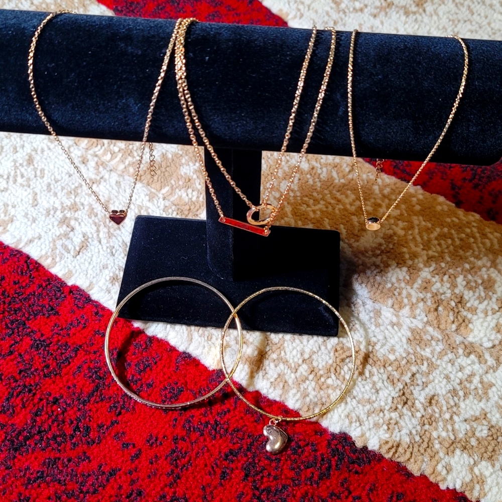 5 peices golden heart set